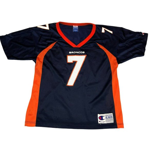 CHAMPION Other - VINTAGE JOHN ELWAY FOOTBALL JERSEY SIZE XL YOUTH CHAMPION BLUE USA MADE KIDS